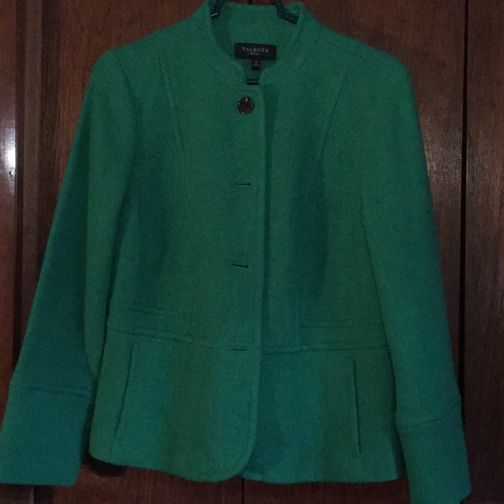 Wool Blend Green Blazer